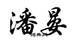 胡問遂潘晏行書個性簽名怎么寫