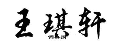胡問遂王琪軒行書個性簽名怎么寫