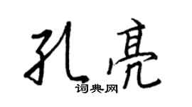 王正良孔亮行書個性簽名怎么寫