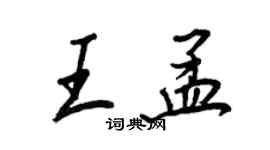 王正良王孟行書個性簽名怎么寫