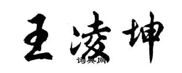 胡問遂王凌坤行書個性簽名怎么寫