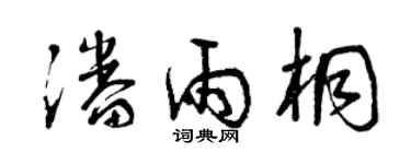 曾慶福潘雨桐草書個性簽名怎么寫