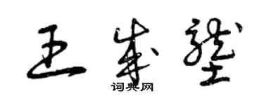 曾慶福王成壟草書個性簽名怎么寫