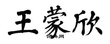 翁闓運王蒙欣楷書個性簽名怎么寫