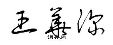 曾慶福王華深草書個性簽名怎么寫