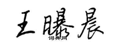 王正良王曝晨行書個性簽名怎么寫