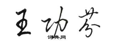 駱恆光王功芬行書個性簽名怎么寫