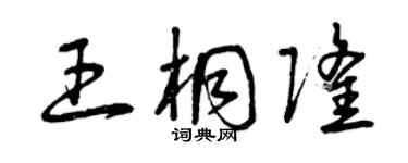 曾慶福王桐隆草書個性簽名怎么寫