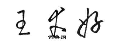 駱恆光王幸好草書個性簽名怎么寫