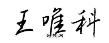 王正良王唯科行書個性簽名怎么寫