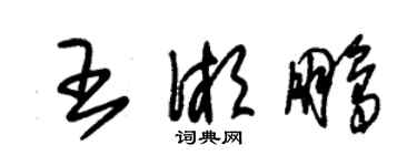 朱錫榮王湘鵬草書個性簽名怎么寫