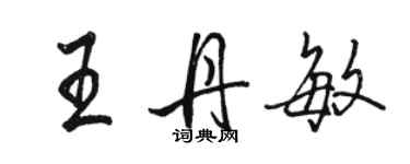 駱恆光王丹敏行書個性簽名怎么寫