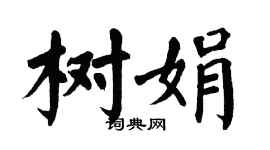 翁闓運樹娟楷書個性簽名怎么寫