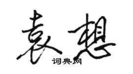 駱恆光袁想行書個性簽名怎么寫