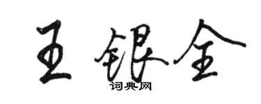 駱恆光王銀全行書個性簽名怎么寫