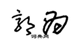 朱錫榮郭為草書個性簽名怎么寫