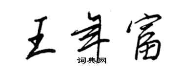 王正良王年富行書個性簽名怎么寫