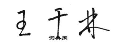 駱恆光王乾林草書個性簽名怎么寫