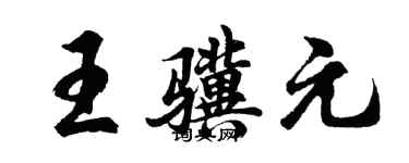 胡問遂王驥元行書個性簽名怎么寫