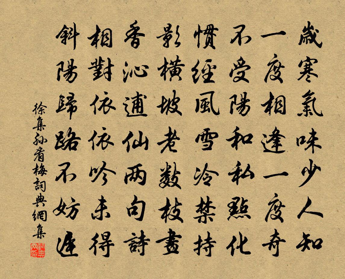 徐集孫看梅書法作品欣賞