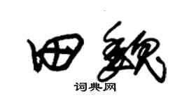 朱錫榮田魏草書個性簽名怎么寫