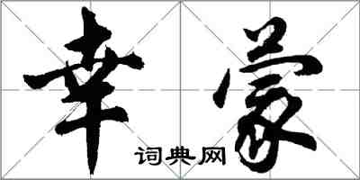 胡問遂幸蒙行書怎么寫