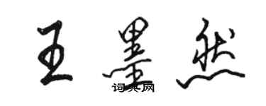 駱恆光王墨然行書個性簽名怎么寫