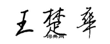 王正良王楚華行書個性簽名怎么寫