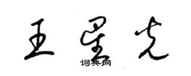 梁錦英王星光草書個性簽名怎么寫