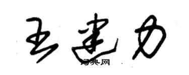 朱錫榮王建力草書個性簽名怎么寫