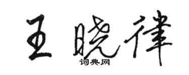 駱恆光王曉律行書個性簽名怎么寫