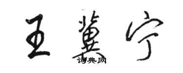 駱恆光王冀寧行書個性簽名怎么寫