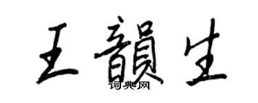 王正良王韻生行書個性簽名怎么寫