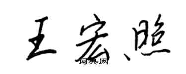 王正良王宏照行書個性簽名怎么寫