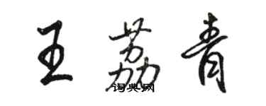 駱恆光王荔青行書個性簽名怎么寫