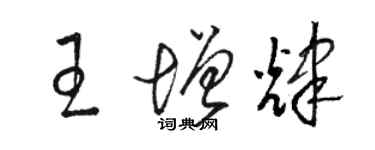 駱恆光王增輝草書個性簽名怎么寫