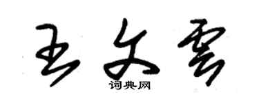 朱錫榮王文雲草書個性簽名怎么寫