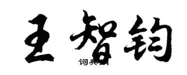 胡問遂王智鈞行書個性簽名怎么寫