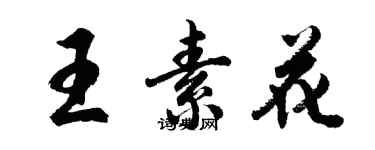 胡問遂王素花行書個性簽名怎么寫