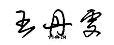 朱錫榮王丹雯草書個性簽名怎么寫