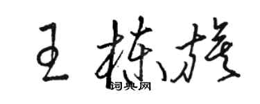 駱恆光王棟旗草書個性簽名怎么寫