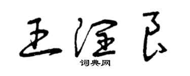曾慶福王潤良草書個性簽名怎么寫