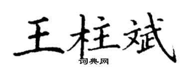 丁謙王柱斌楷書個性簽名怎么寫