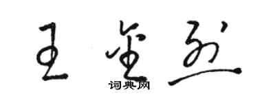 駱恆光王金烈草書個性簽名怎么寫