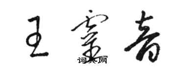 駱恆光王靈音草書個性簽名怎么寫