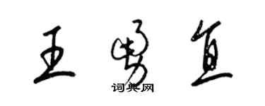 梁錦英王勇直草書個性簽名怎么寫