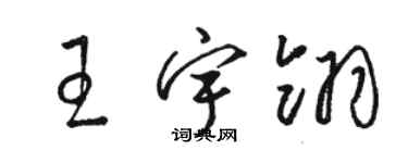 駱恆光王宇翎草書個性簽名怎么寫