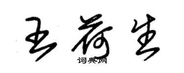 朱錫榮王荷生草書個性簽名怎么寫