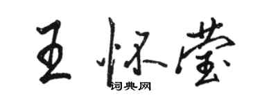 駱恆光王懷瑩行書個性簽名怎么寫