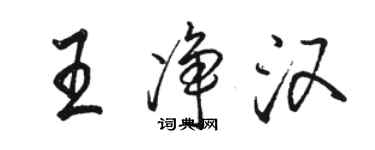 駱恆光王淨漢行書個性簽名怎么寫